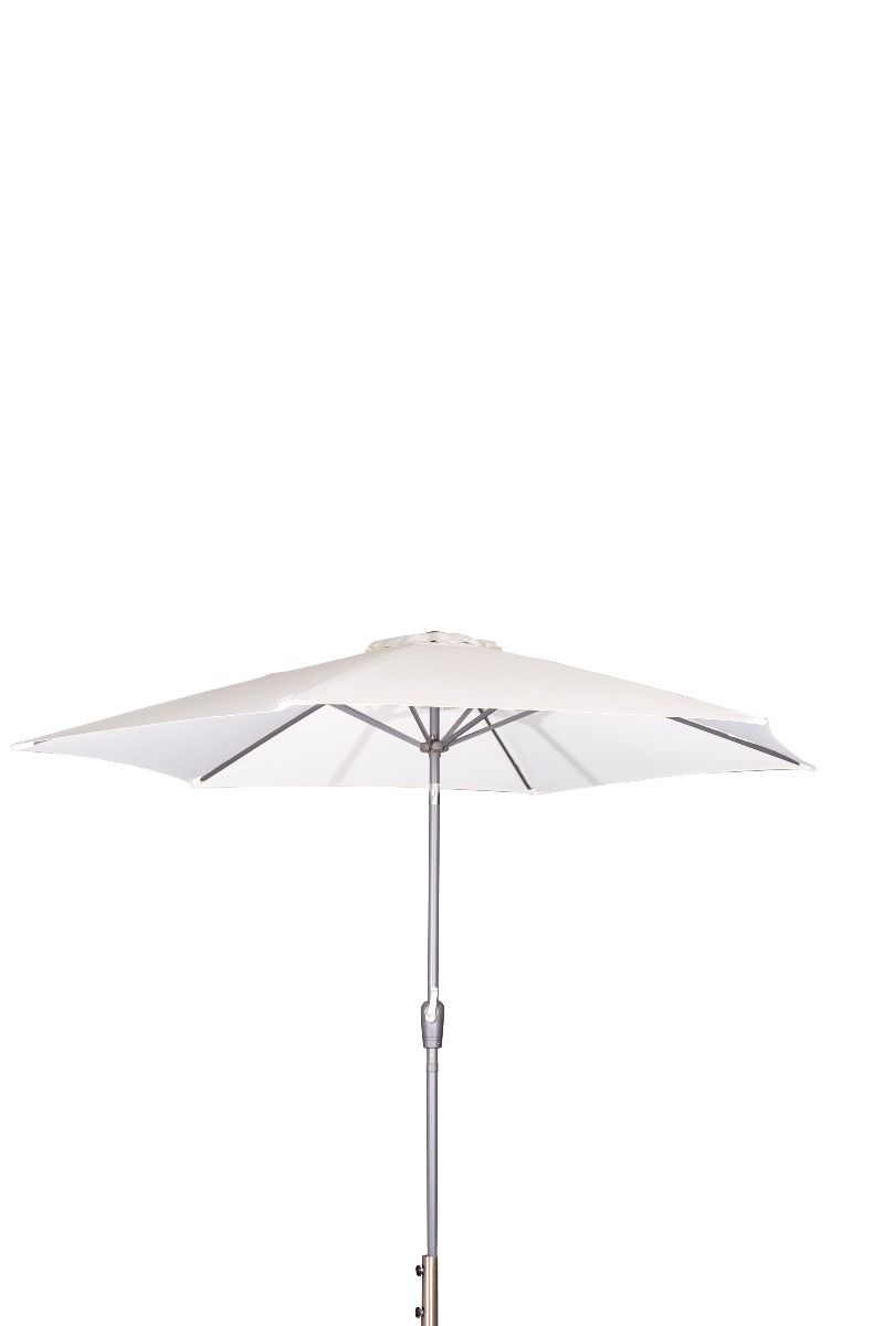 Leeds parasol 3m grå alu/ecru