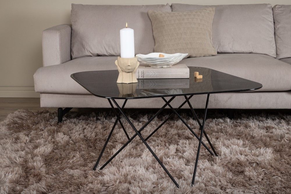 Tredala soffbord svart/svart glas marmor