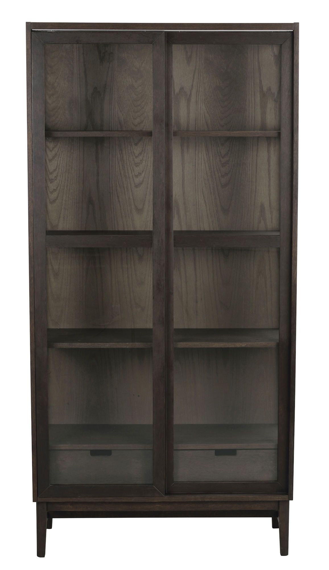 Hazelton vitrineskab 2D 2L brun eg