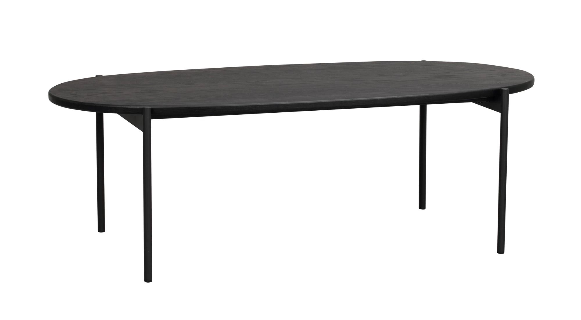 Skye sofabord ovalt 120x60 sort eg/sort