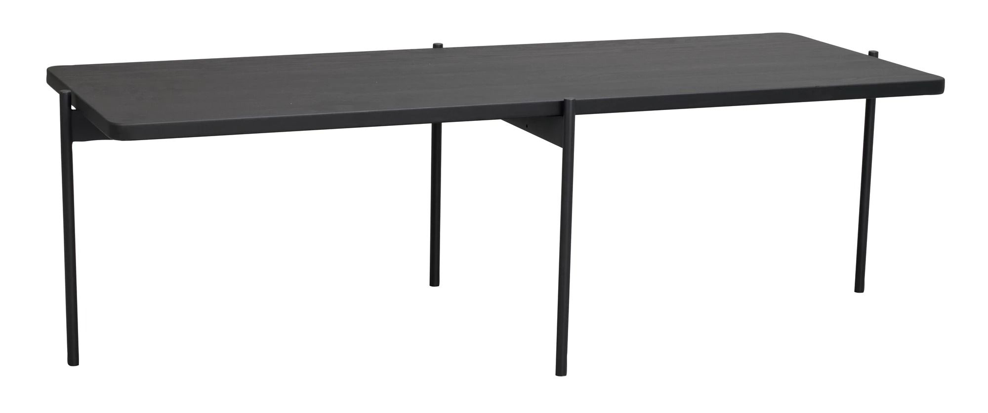 Shelton sofabord 145x60 sort ask/sort metal