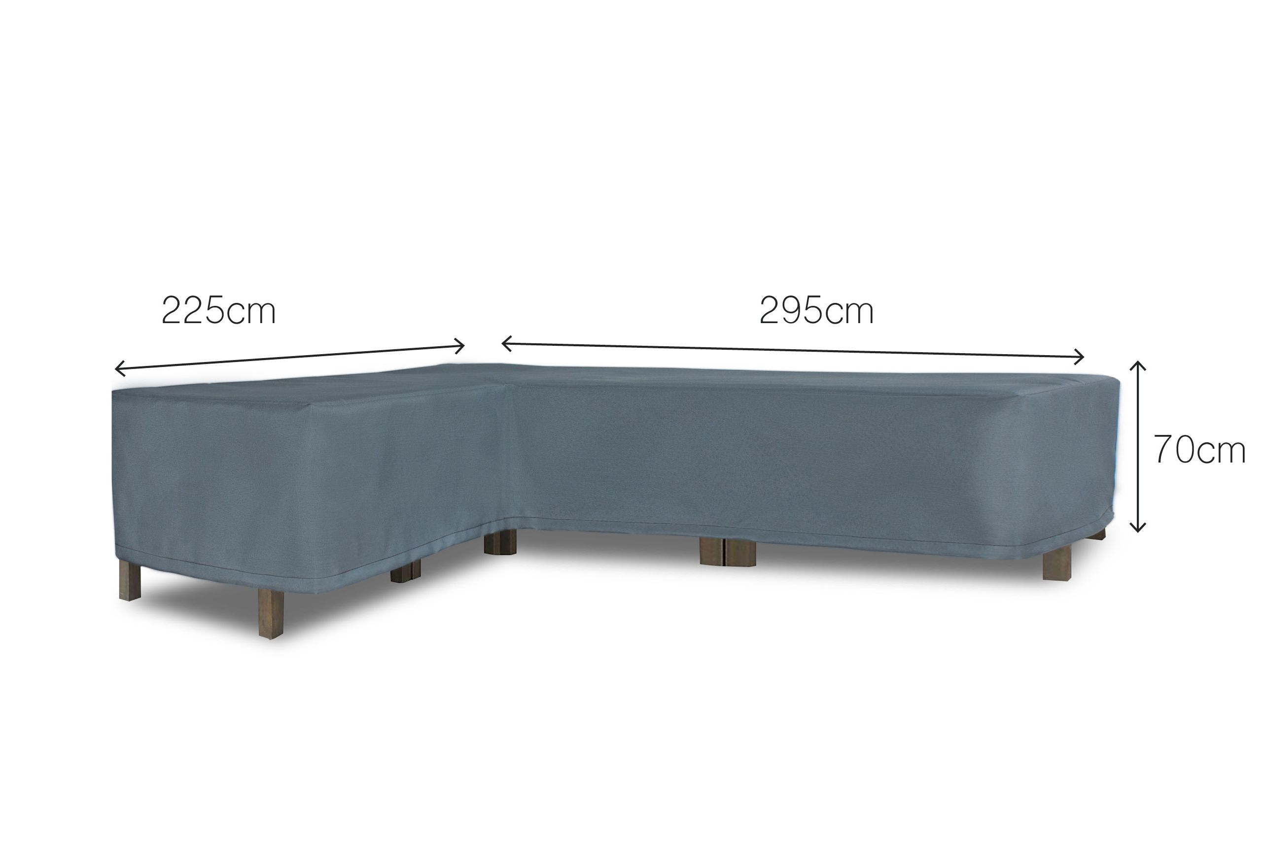 Møbelovertræk L-form premium 225/295x70x100cm