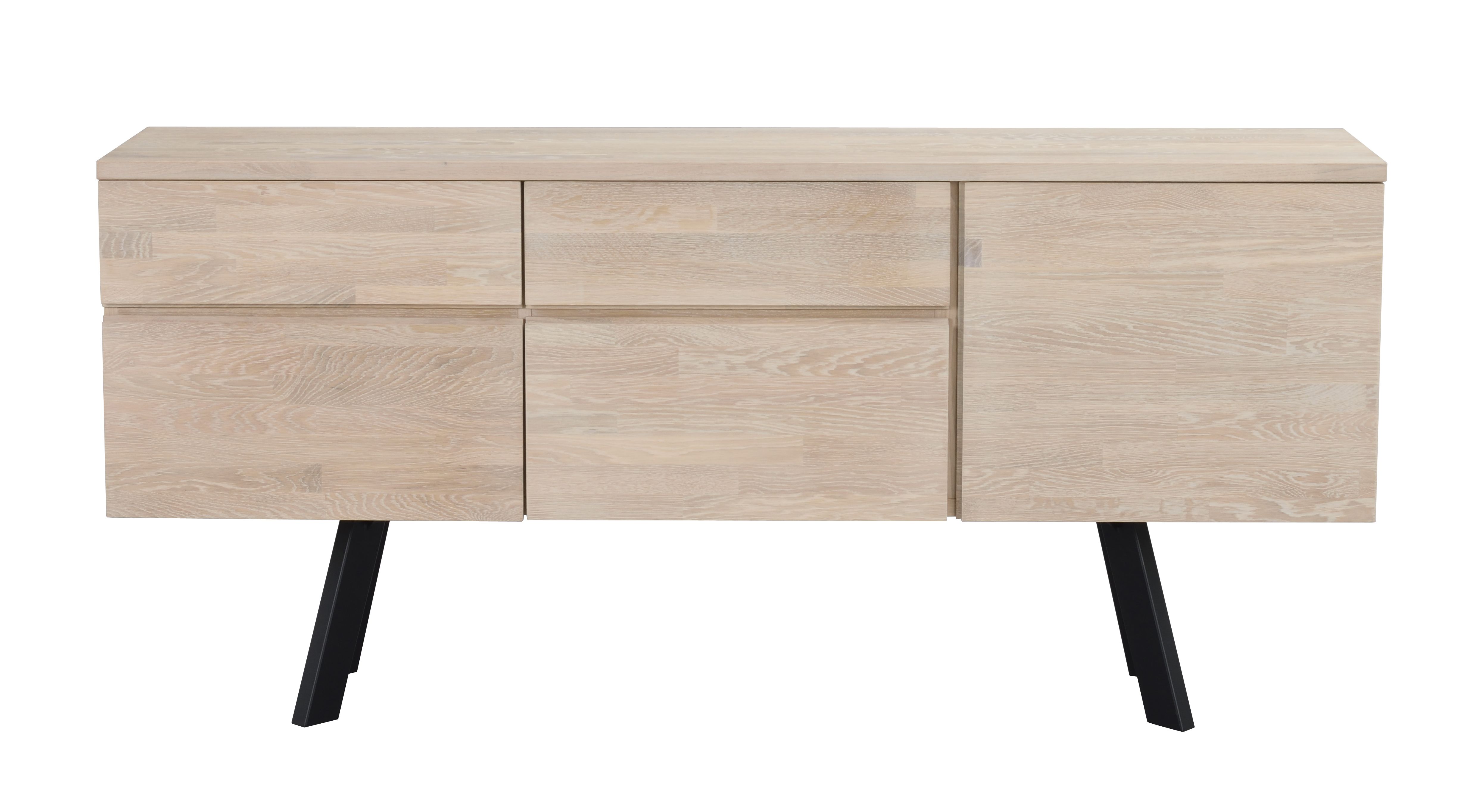 Fred sideboard hvidpigmenteret eg/sort
