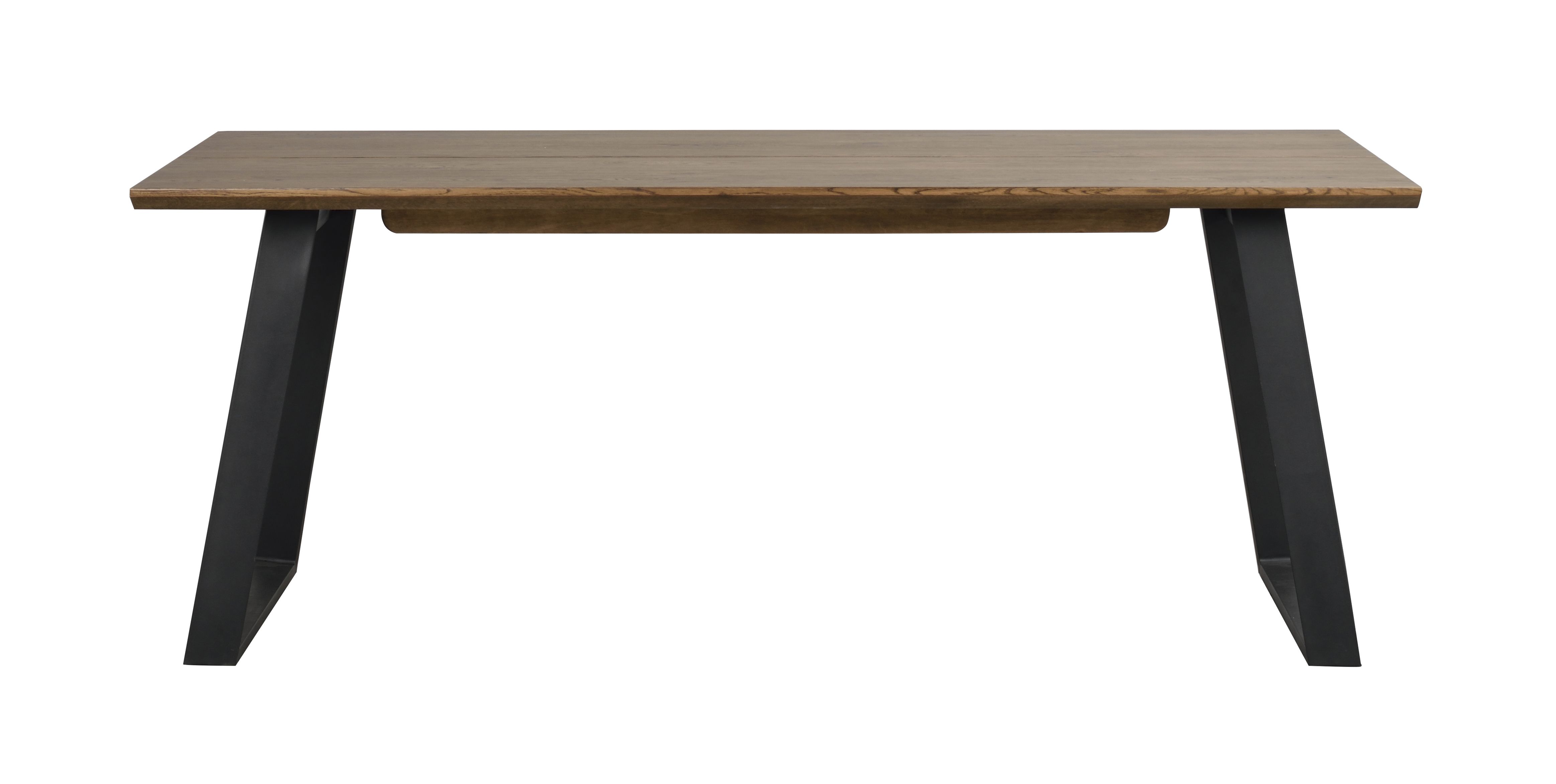 Melville spisebord 210x95 brun eg/sort metal