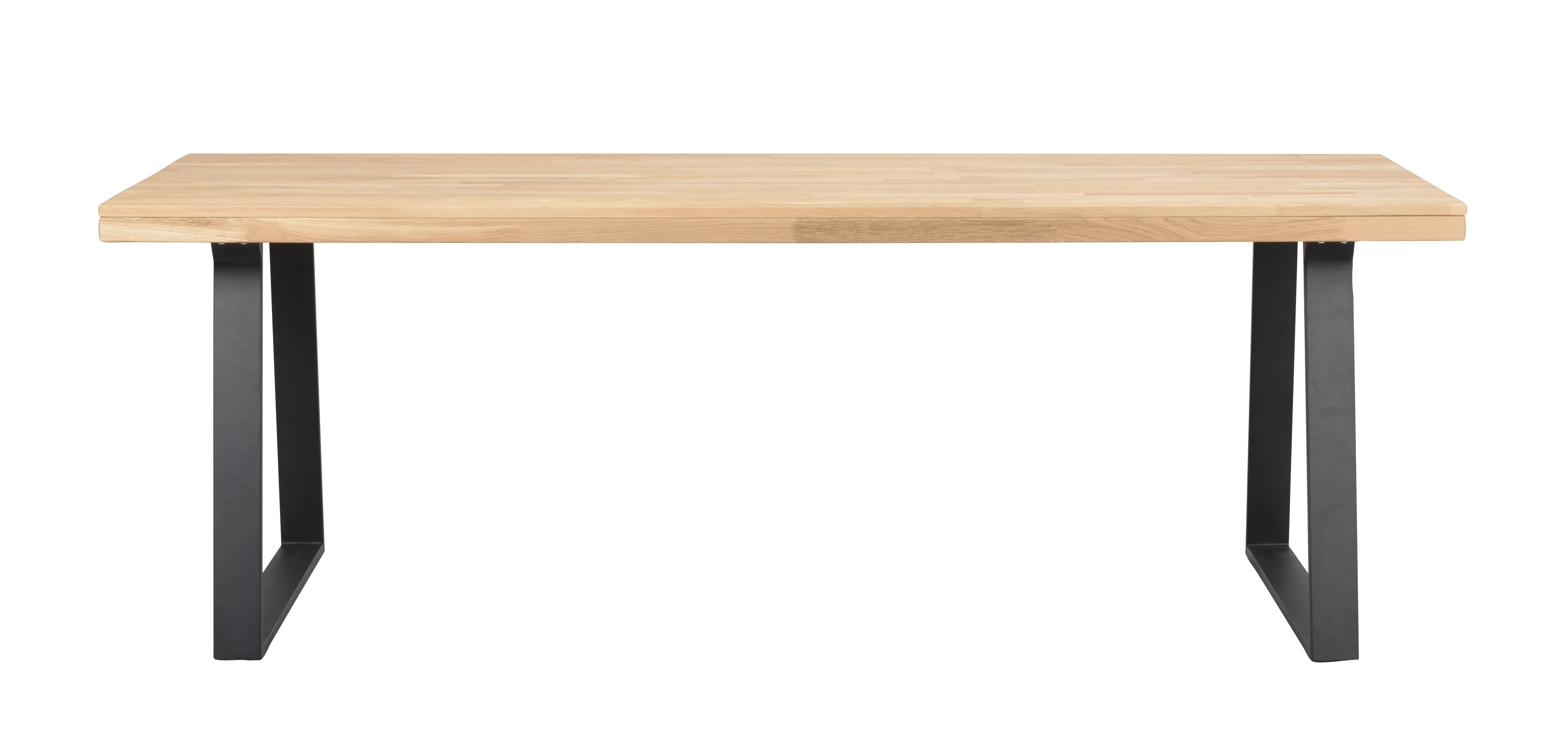 Brooklyn spisebord 220x95 ek/U-ben sort met