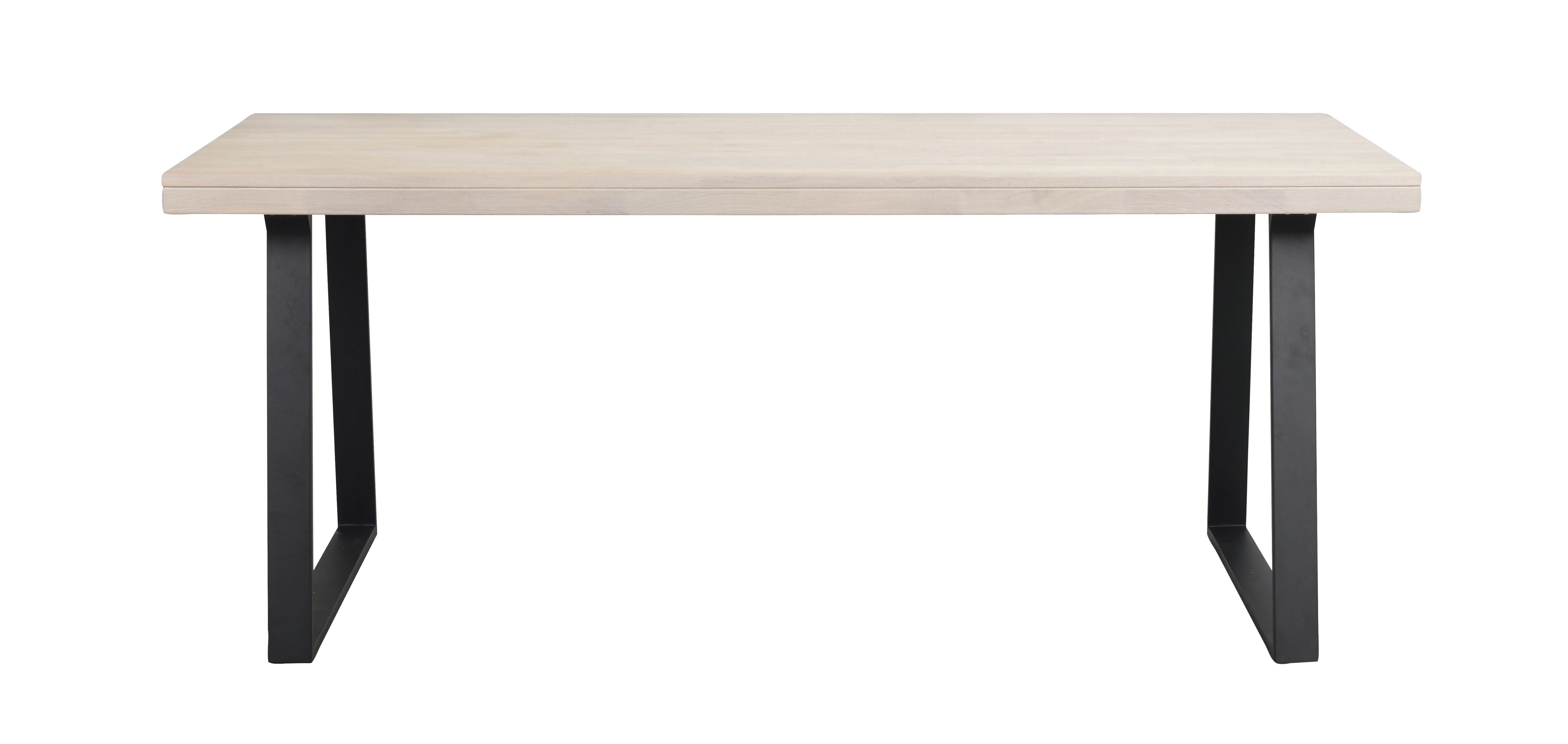 Brooklyn spisebord 170x95 hvidpigmenteret eg/U-ben sort metal