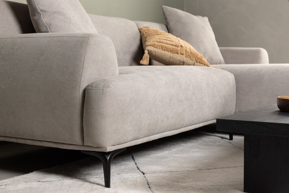 Sunne sofa mat sort & lysegråt stof