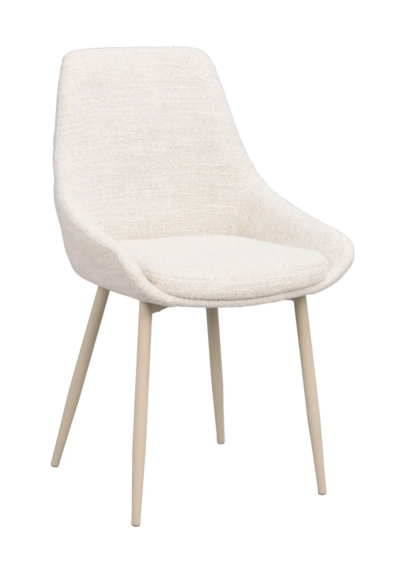 Sierra stol lysebeige stof/beige metalben