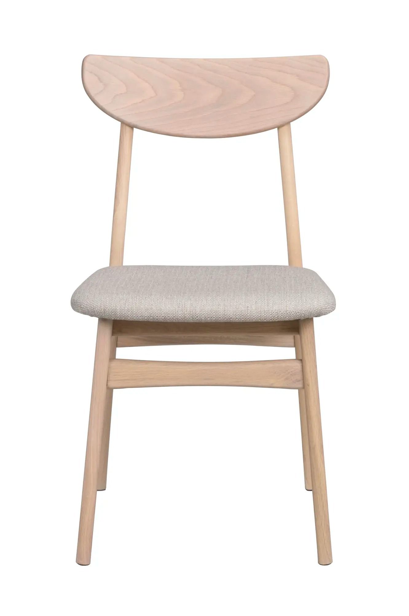 Rodham stol hvidpigmenteret eg/grå-beige