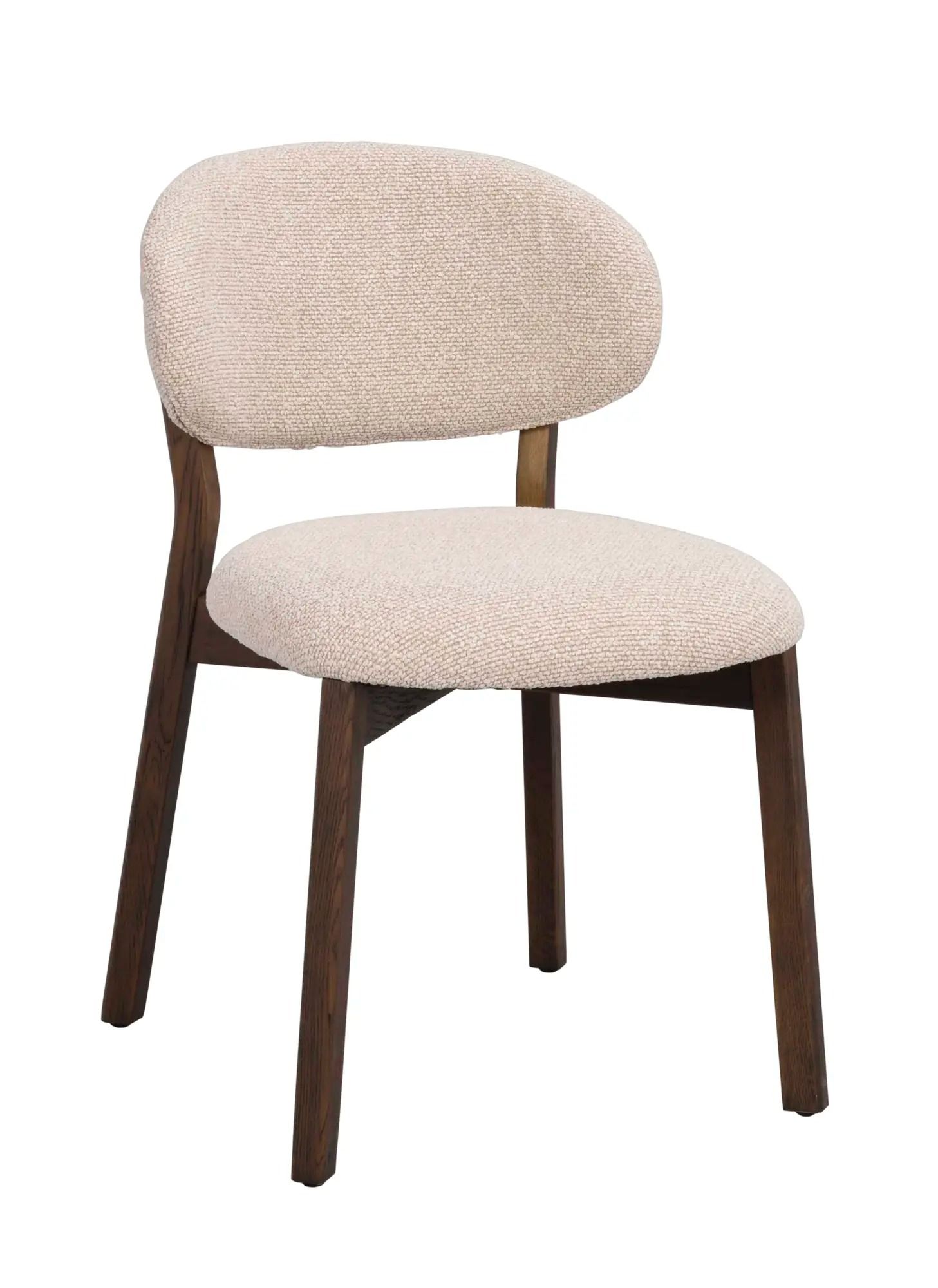 Patterson stol beige stof/brun eg
