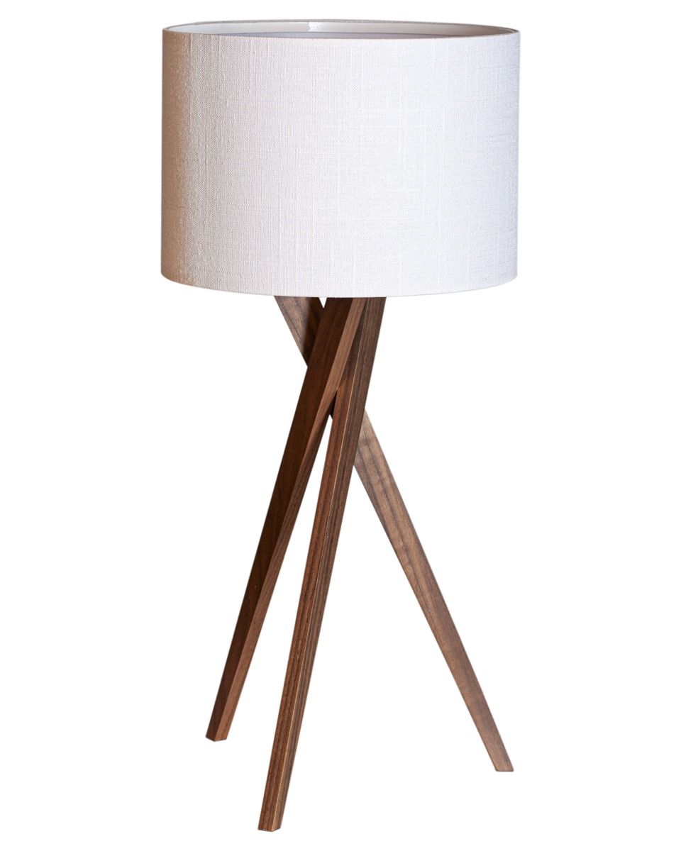 Vega bordlampa H55cm valnöt/vit