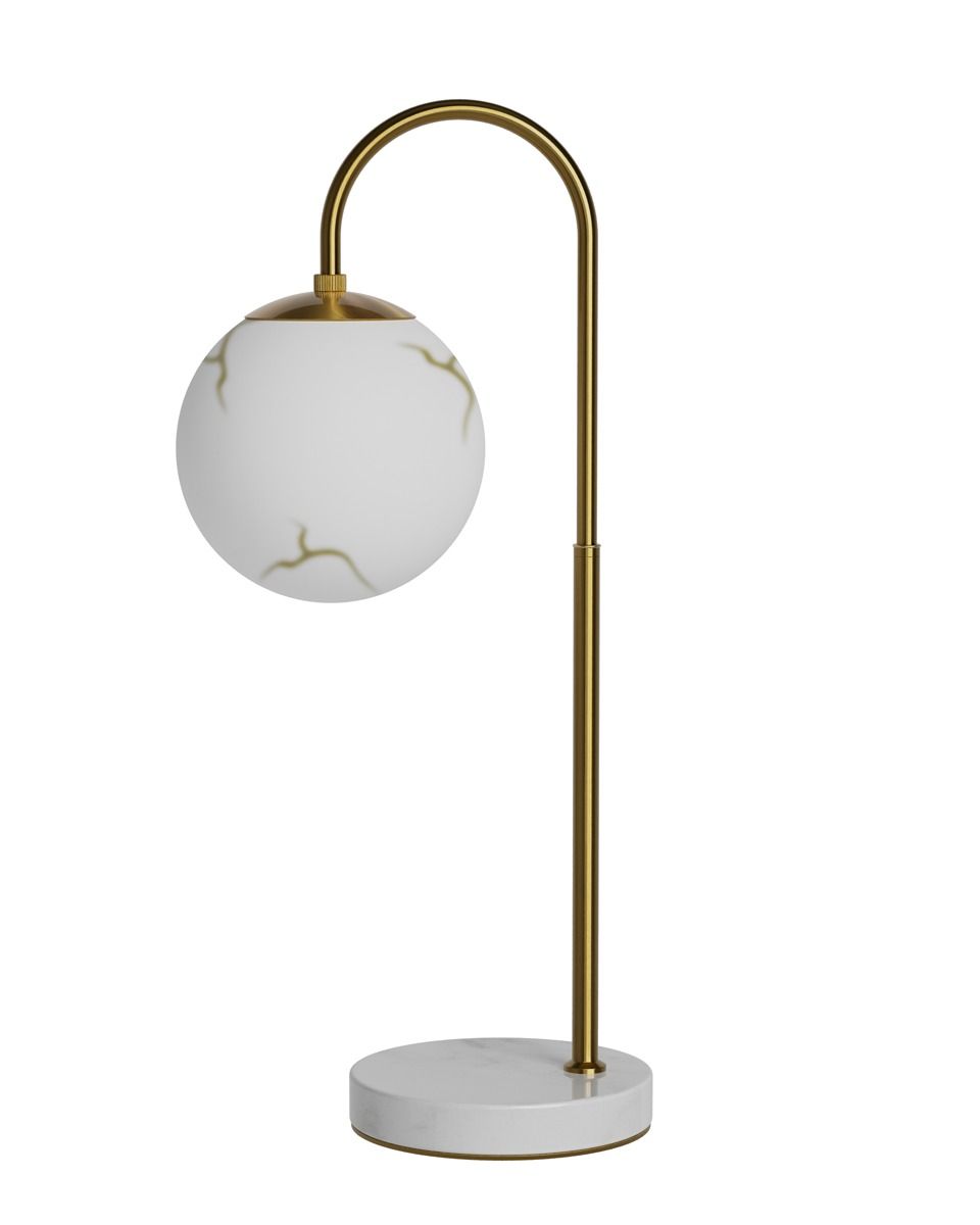 Bellagio bordlampe H60cm messing/hvid