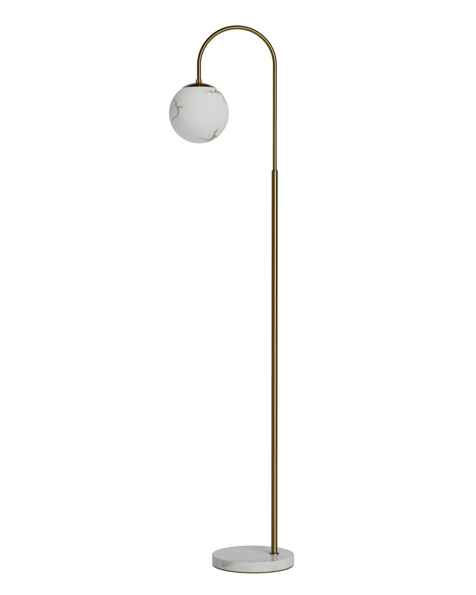 Bellagio gulvlampe H163cm messing/hvid