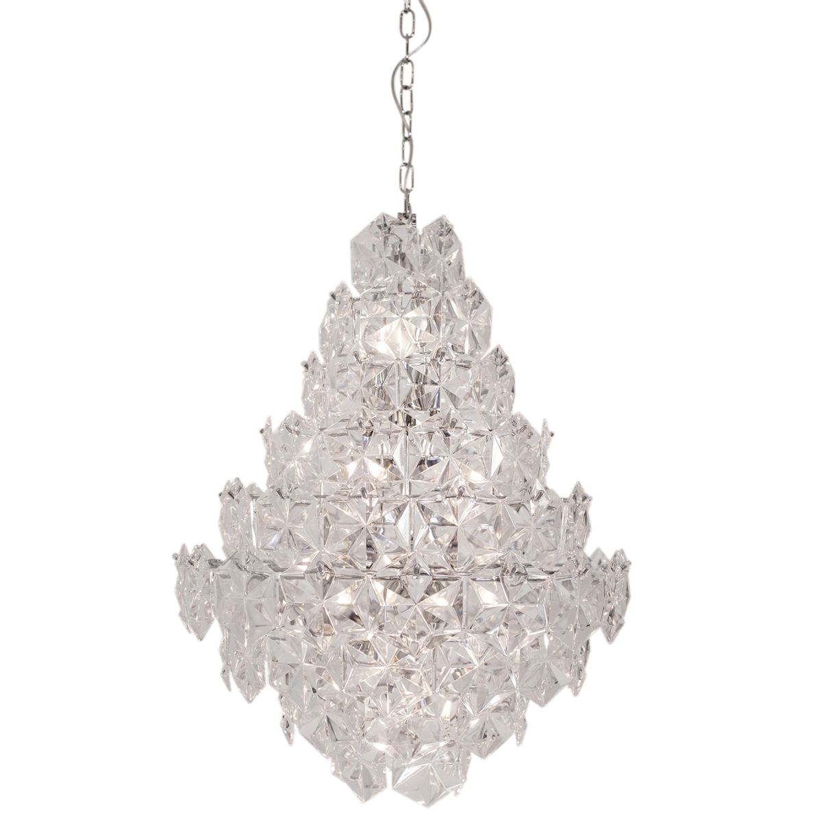 Monarque Grande loftlampe krom/klar