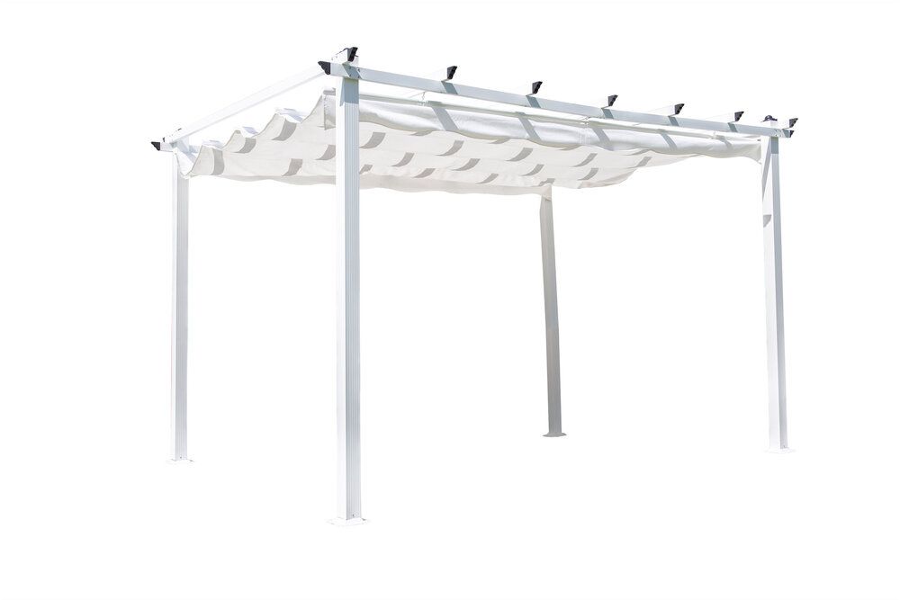 Lazio pergola hvid 345x246x395