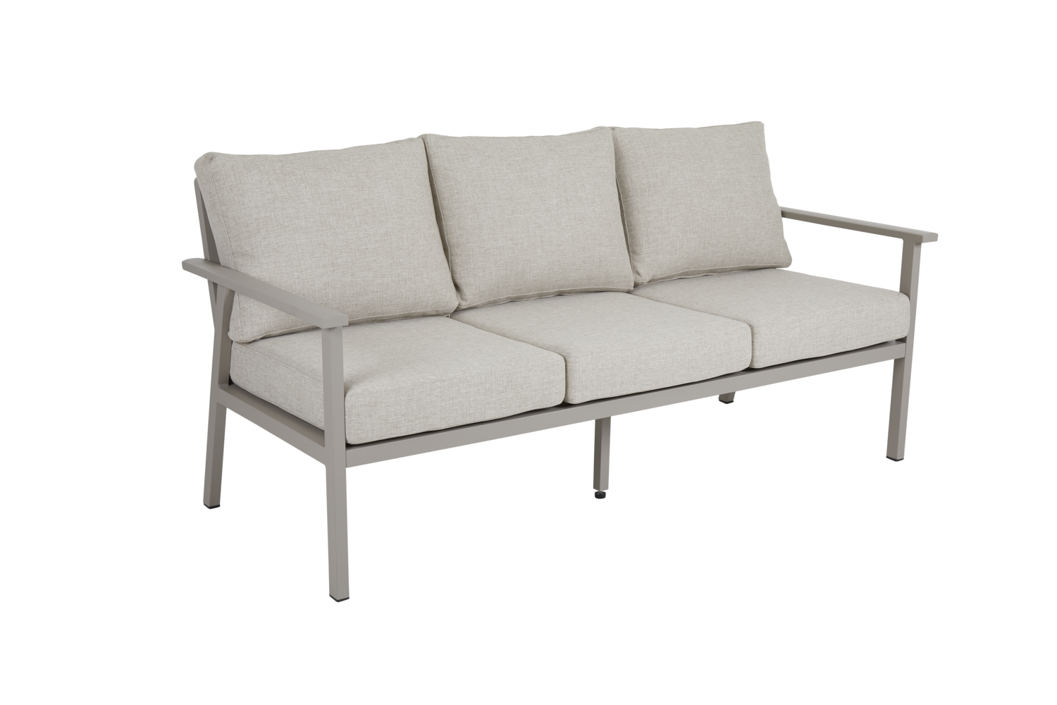 Samvaro 3-personers sofa khaki m. hynde
