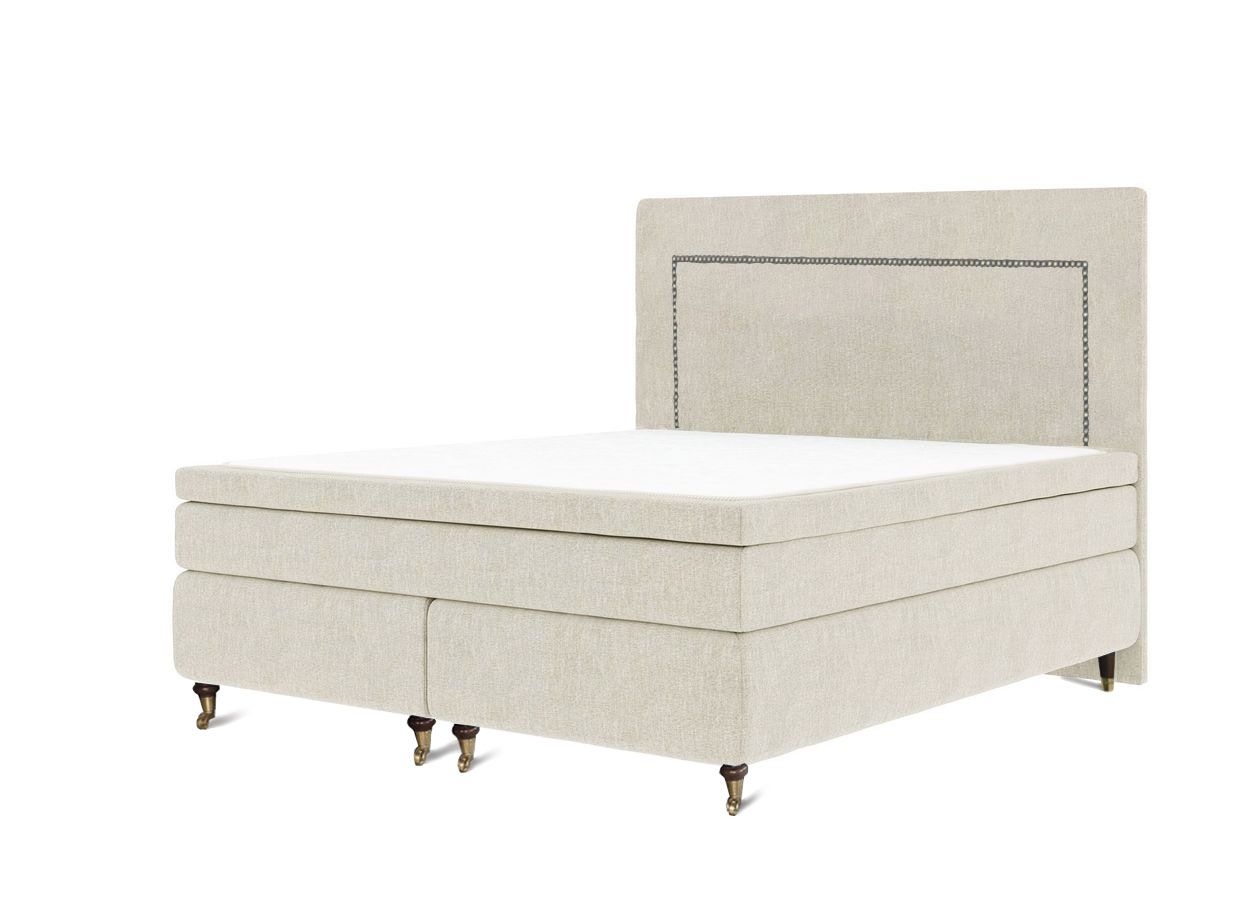 Classic deluxe kontinentalseng 180x200 beige inkl. gavl