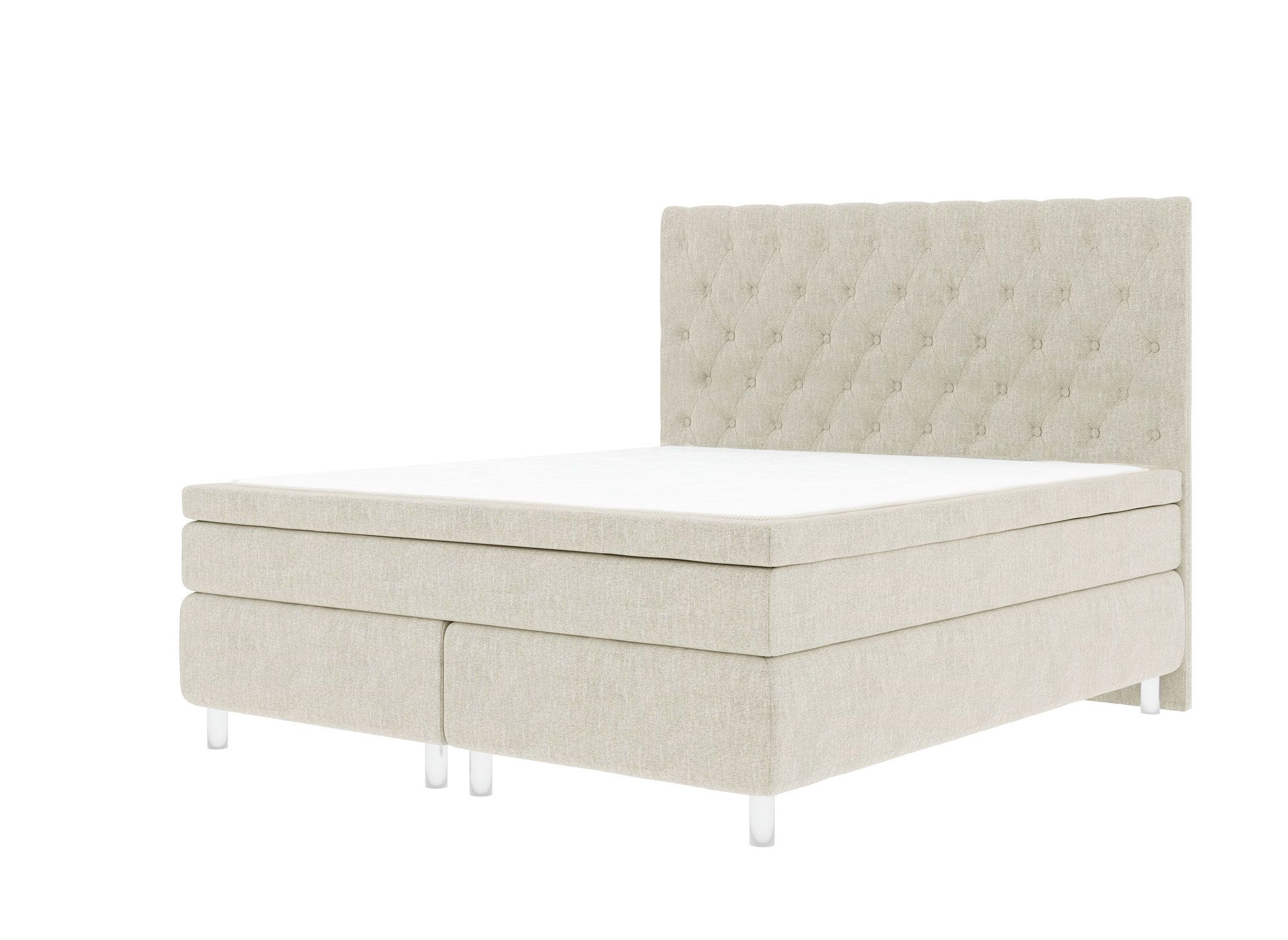 Superior Lyx kontinentalseng beige 180x210cm inkl. sengegavl