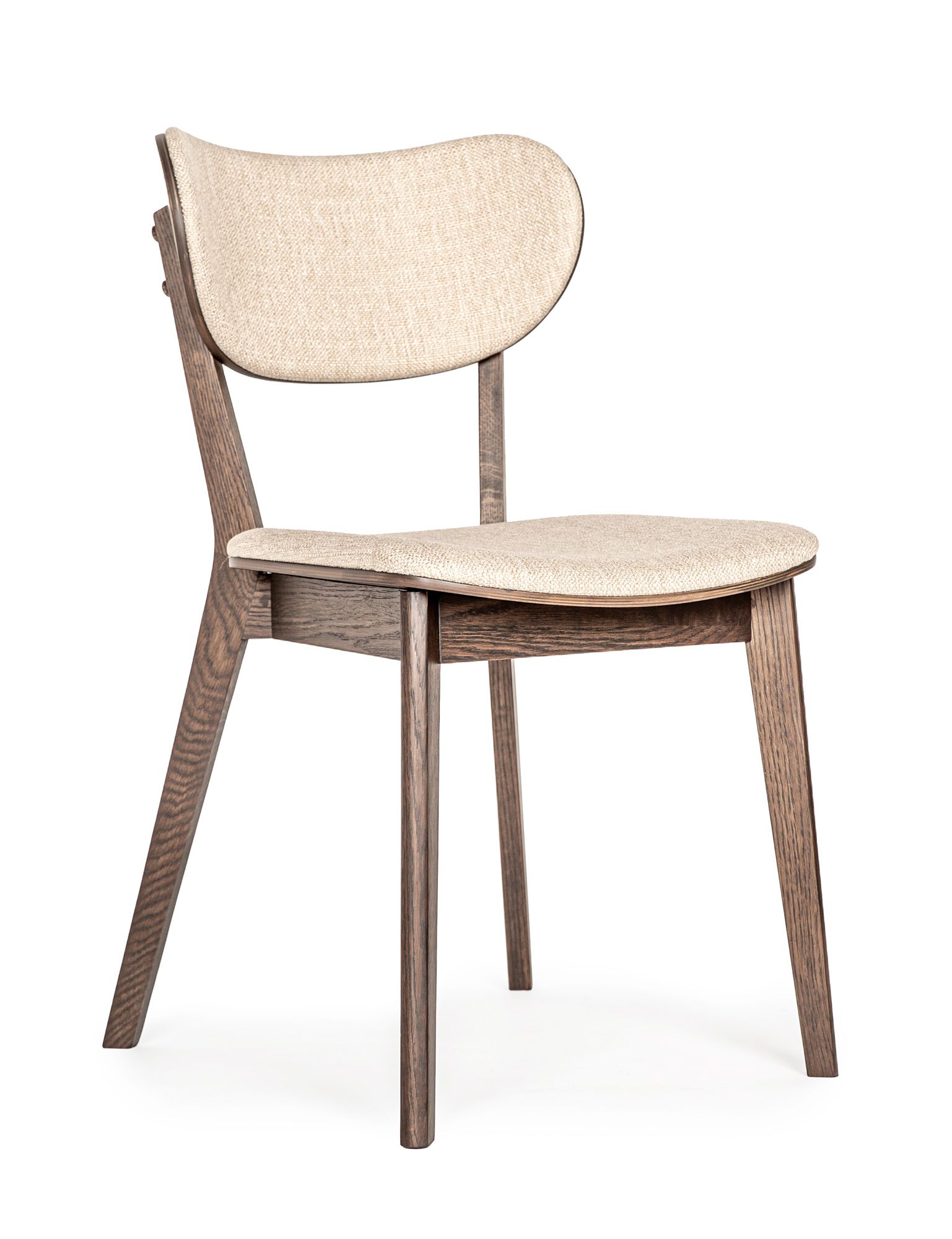 Kato stol brun eg/beige stof