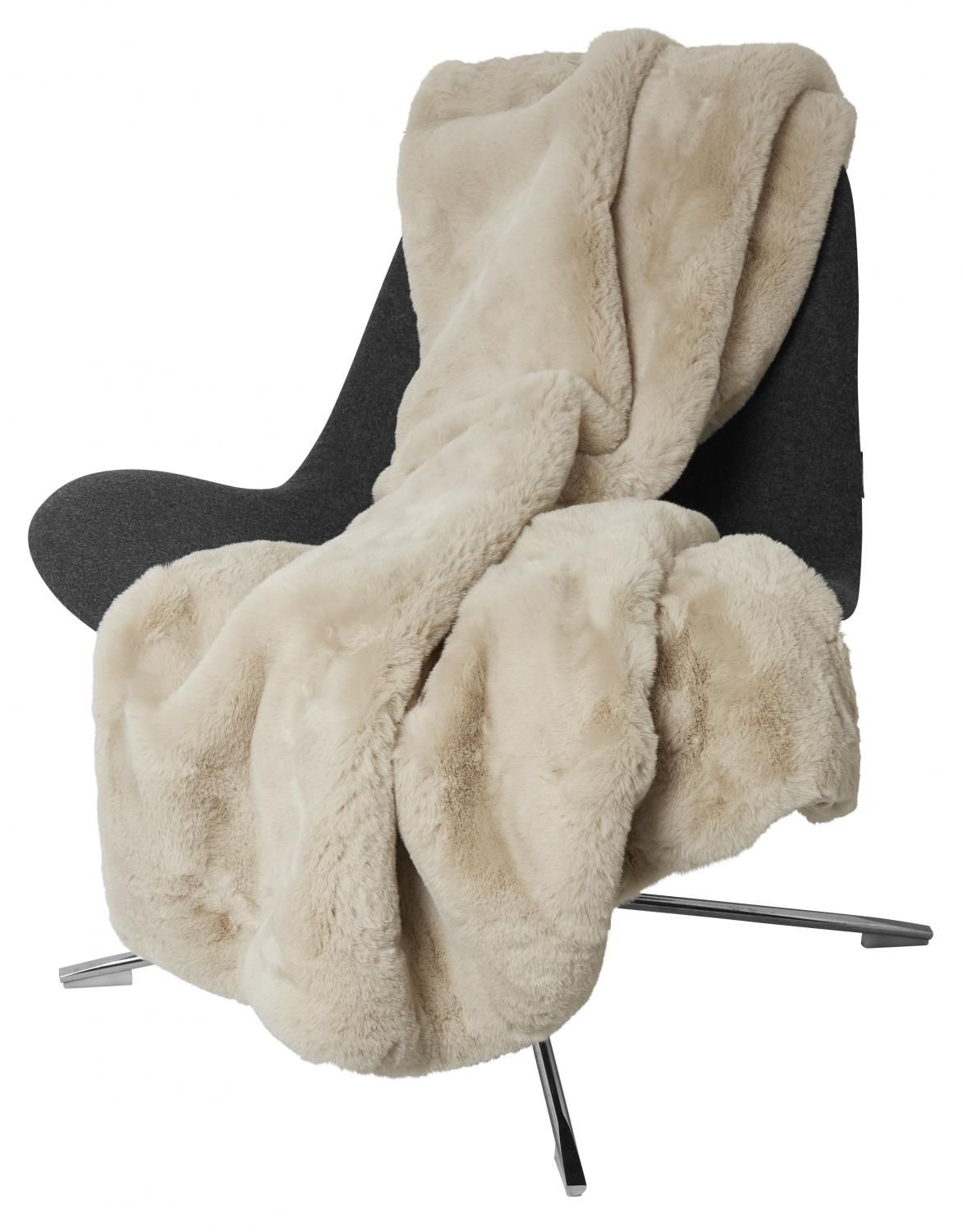 Fluffy plaid - beige