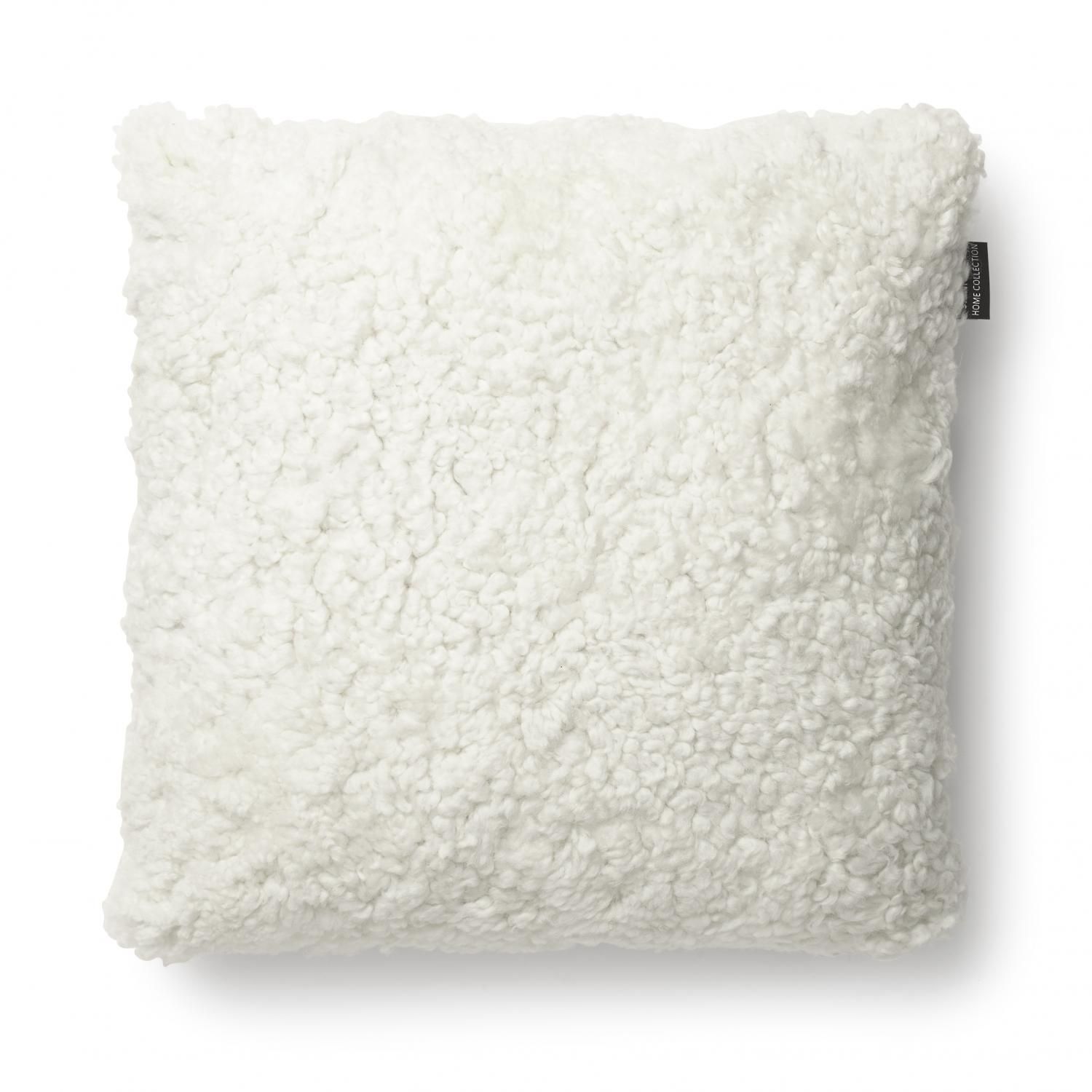 Curly pudebetræk hvid 45x45