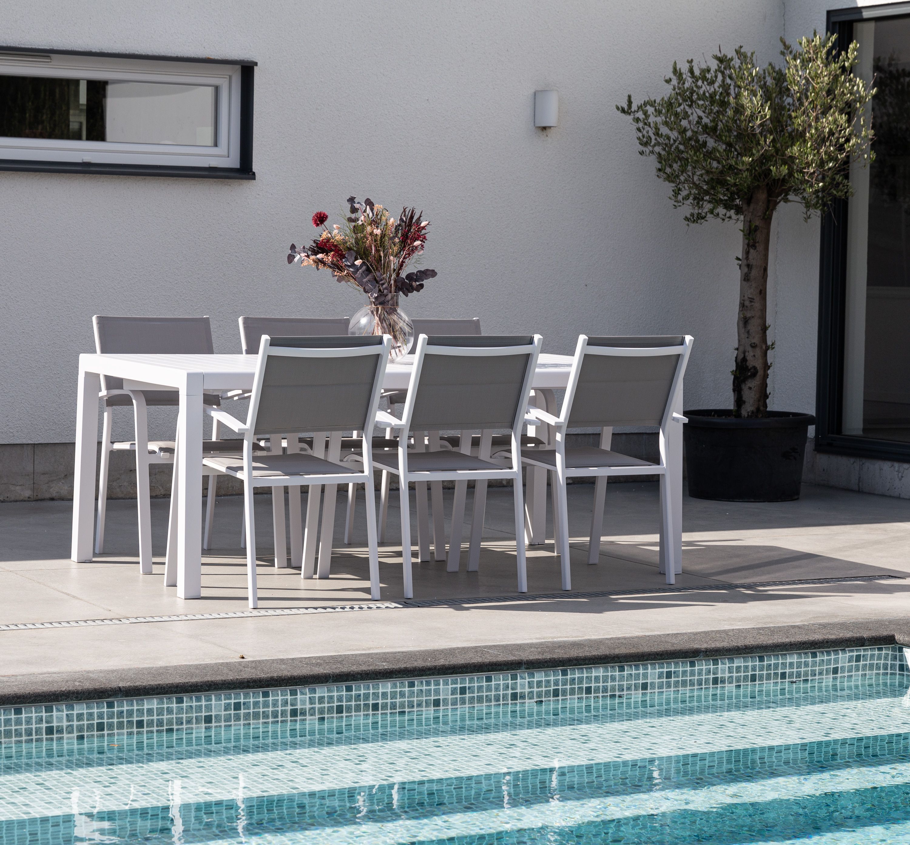 Le graisse spisegruppe 200cm hvid