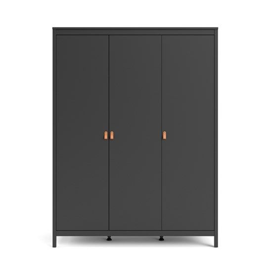 Madrid Garderobe 3 døre sort