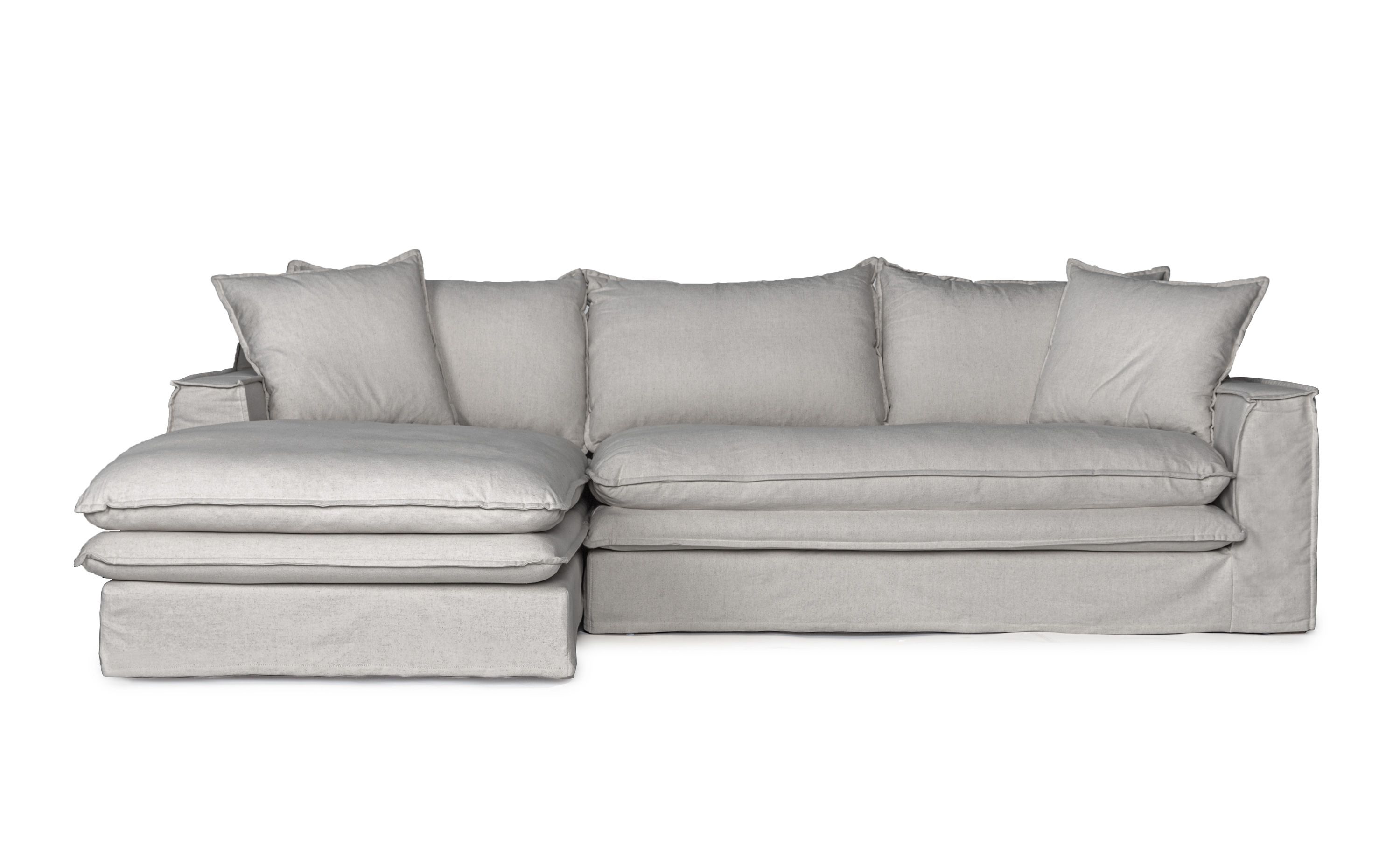 Neo sofa med åben afslutning, lysegrå, højrevendt