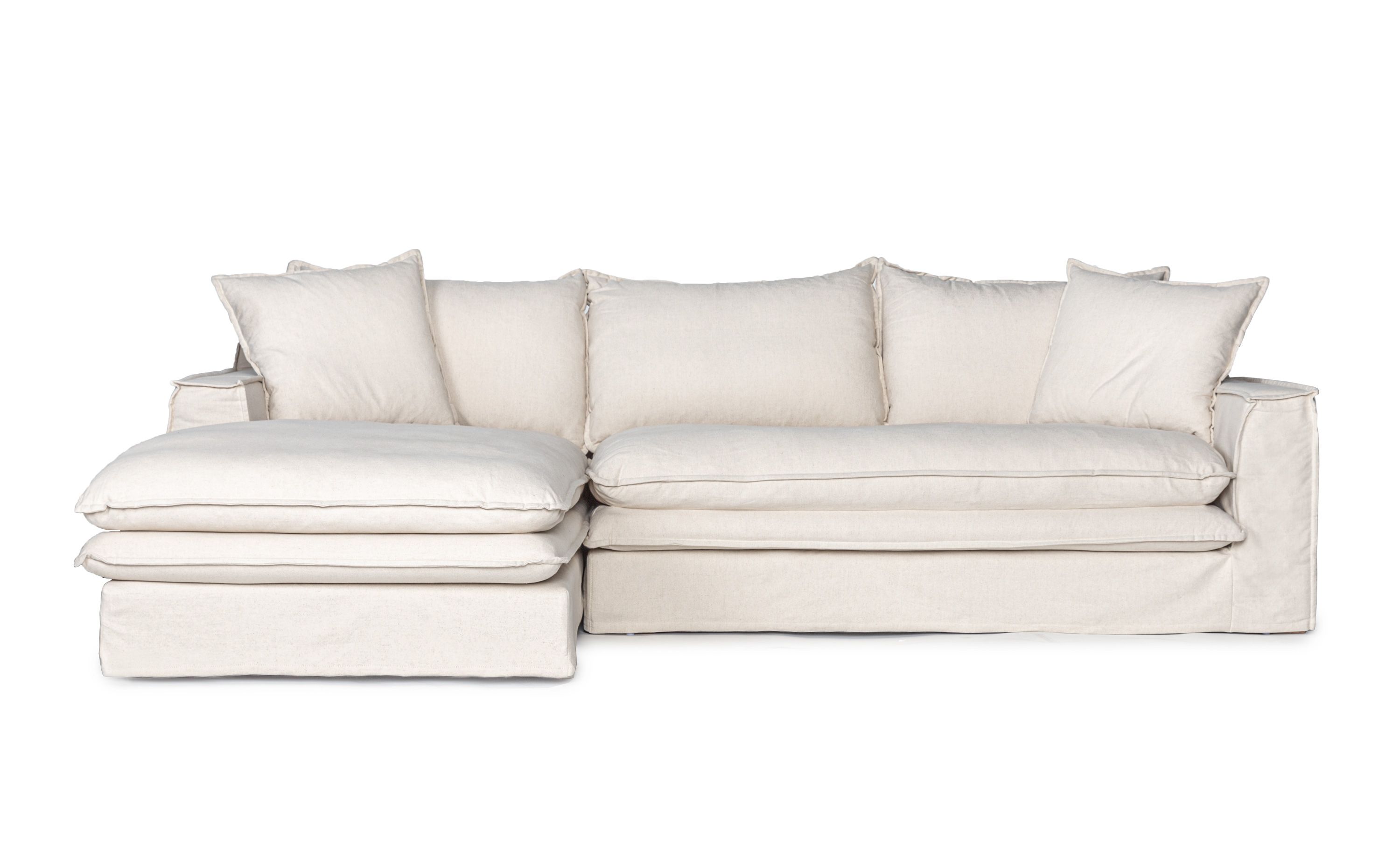 Neo sofa med åben ende, beige, højrevendt