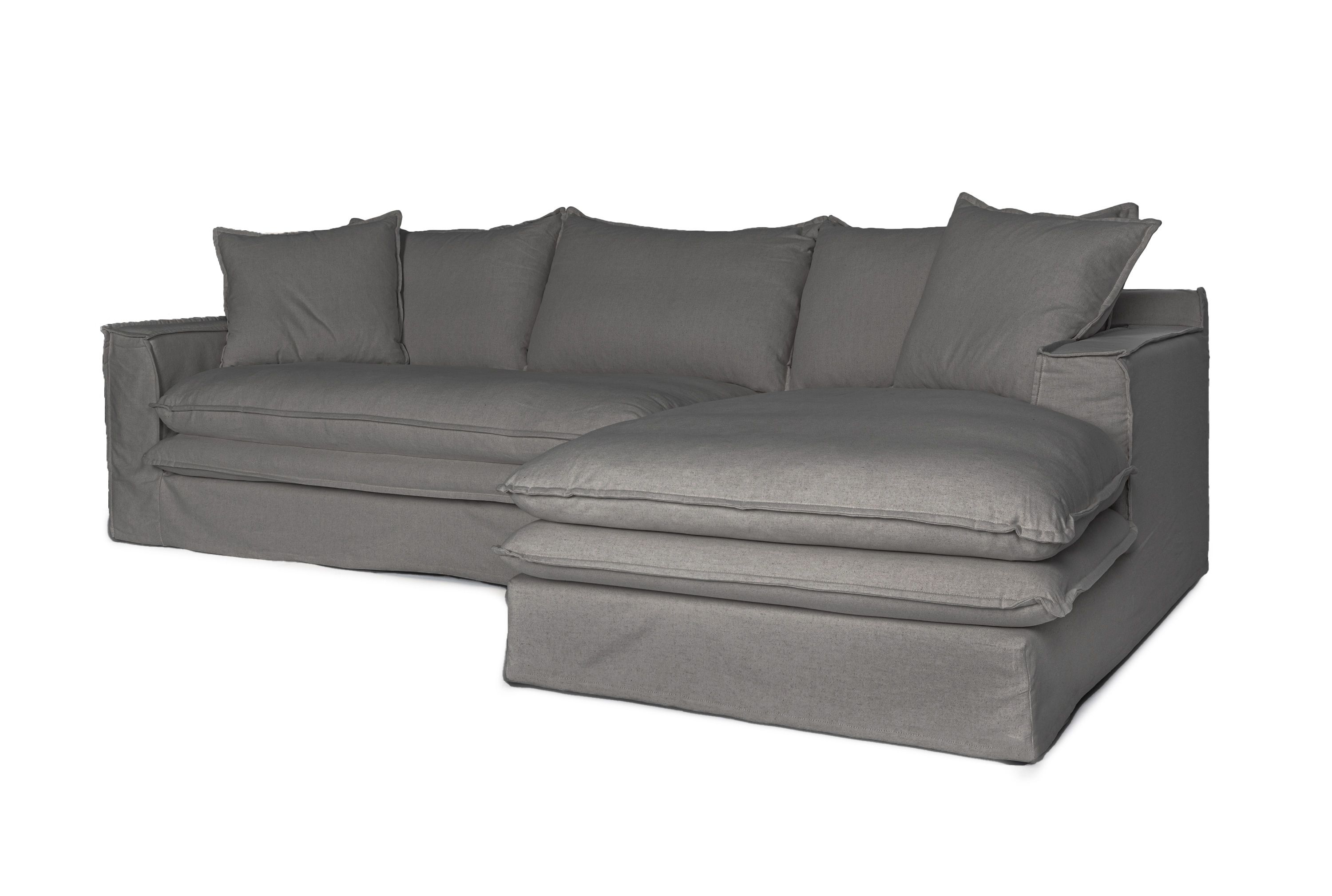Neo sofa med åben afslutning, mørkegrå, venstrevendt