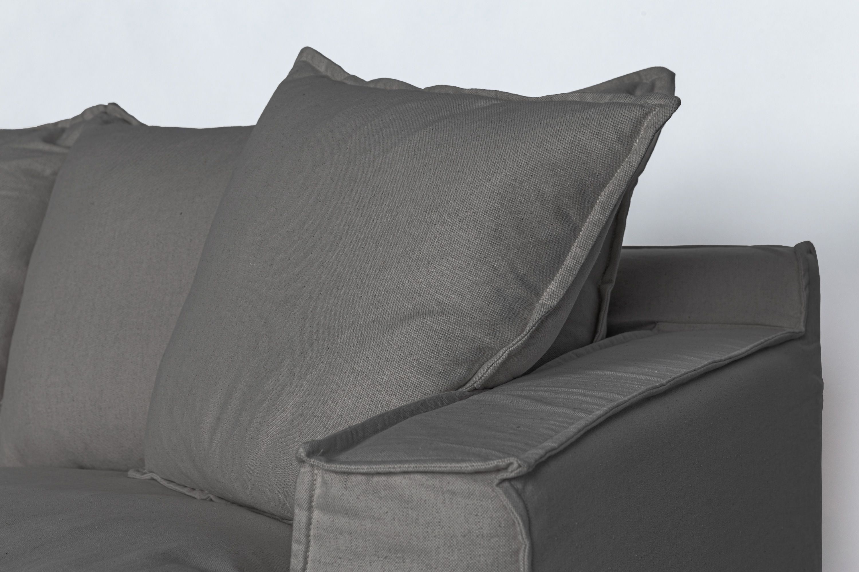 Neo sofa med åben afslutning, mørkegrå, venstrevendt