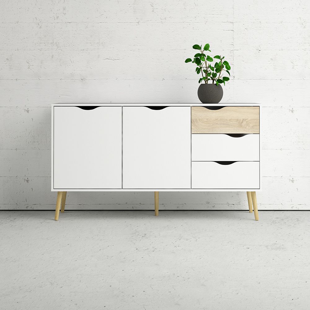 Delta Sideboard Hvid/Eg