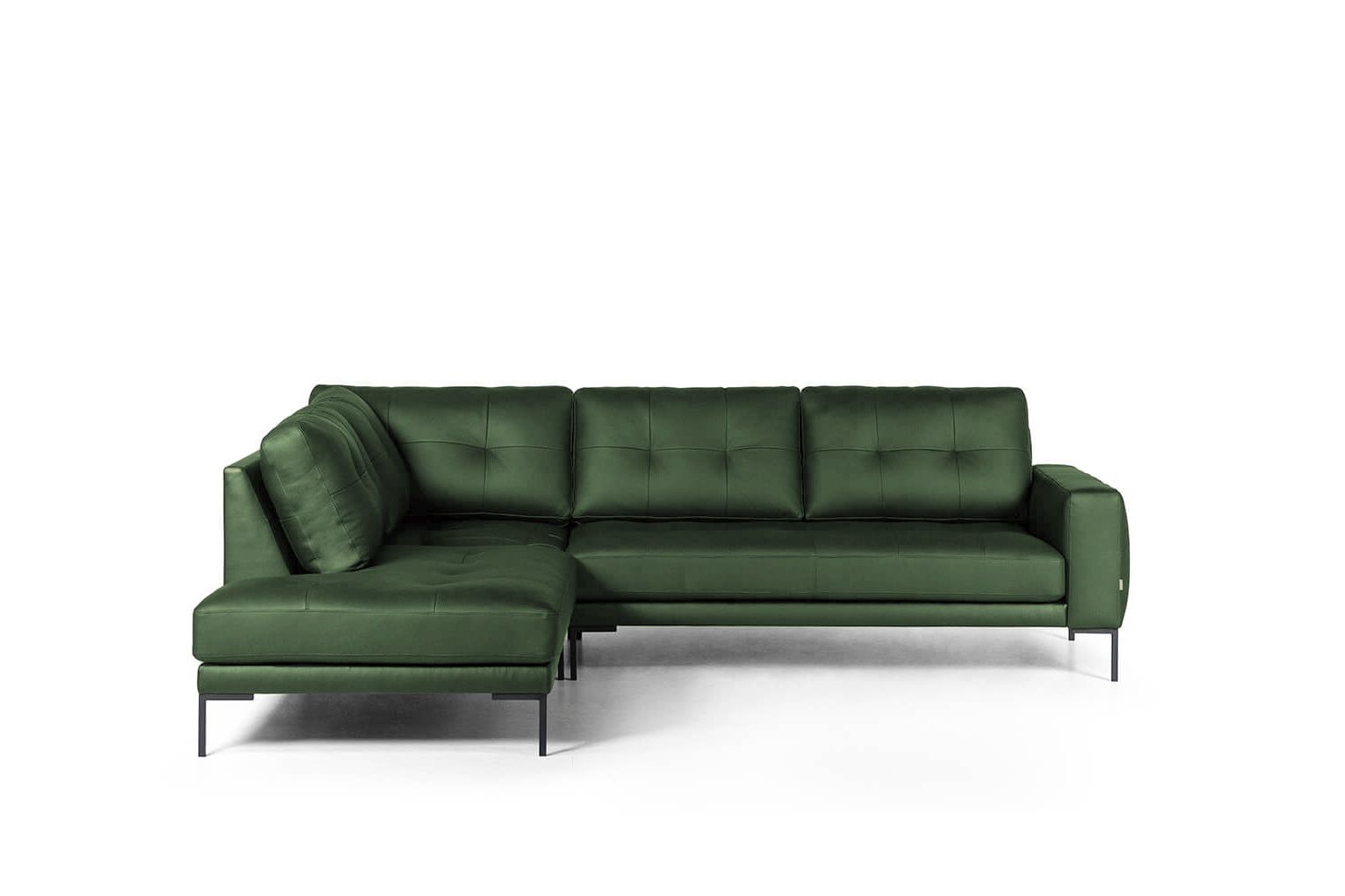 Rudolf lædersofa åben afslutning højre (Amalfi 7603)