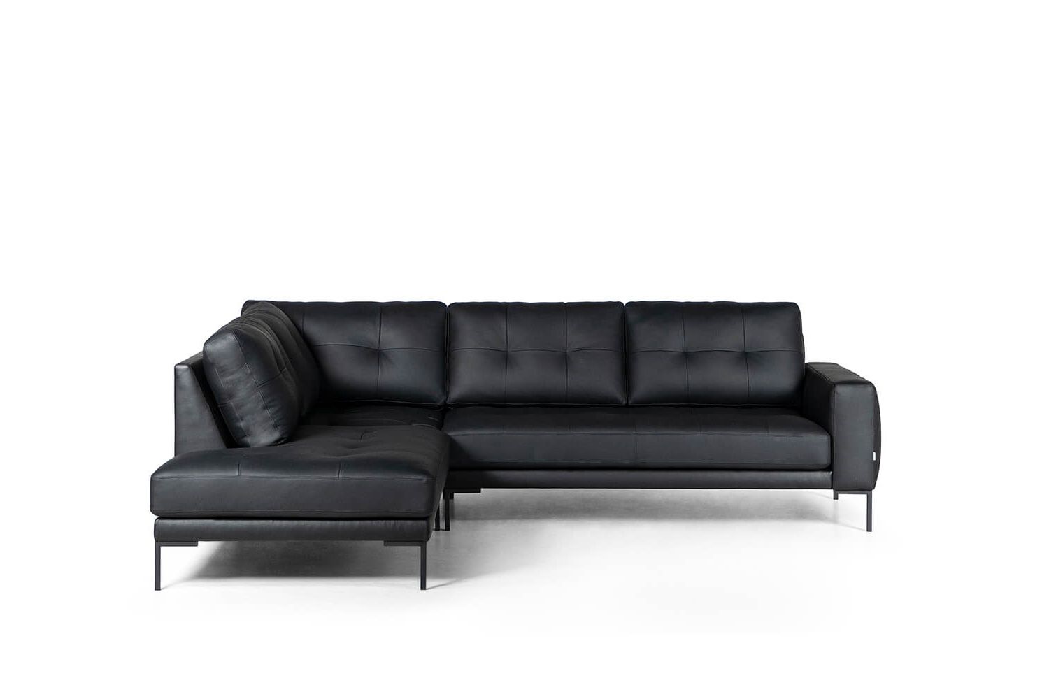 Rudolf lædersofa åbent afslut højre (Amalfi 0100)