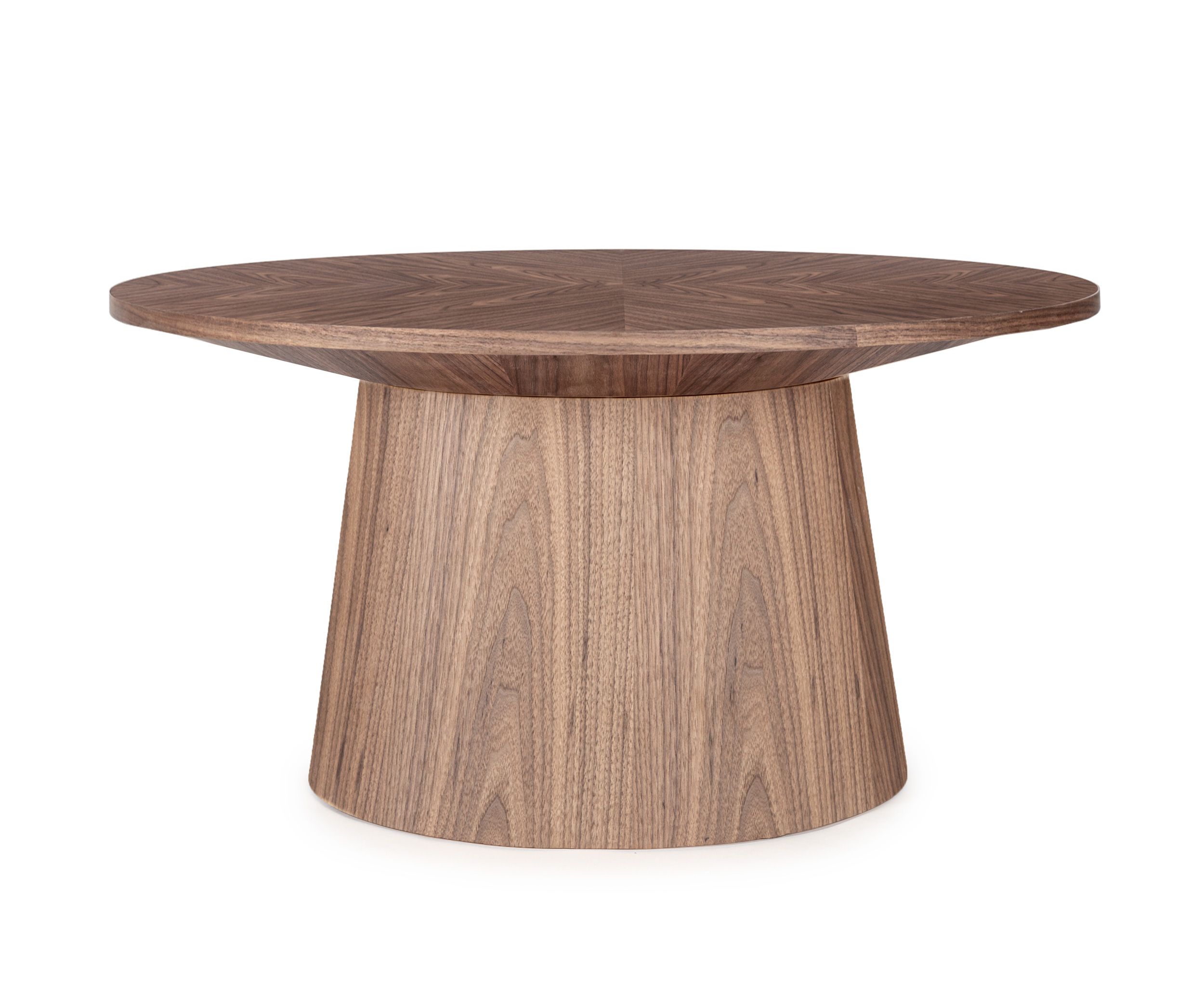 Float sofabord diameter 90cm valnød